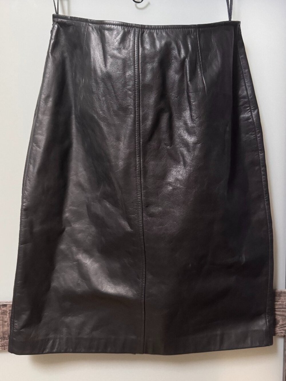 Vintage Nine West Genuine Leather Pencil Skirt